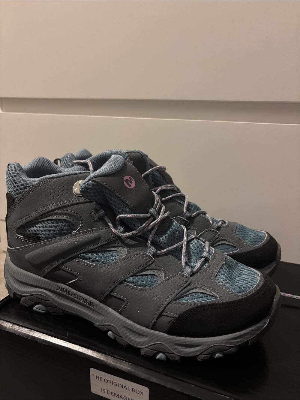 Merrell Kids Blue and Gray Trail Boots